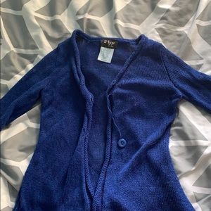 Girls blue thin sweater